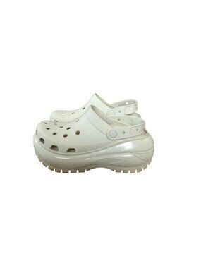 Crocs Off White Bone Mega Crush Clogs Women's Size 8 Men's Size 6 Chunky Funky
